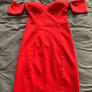 RED BUSTIER DRESS!